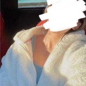 Calvin Klein Cozy White Fleece Hoodie